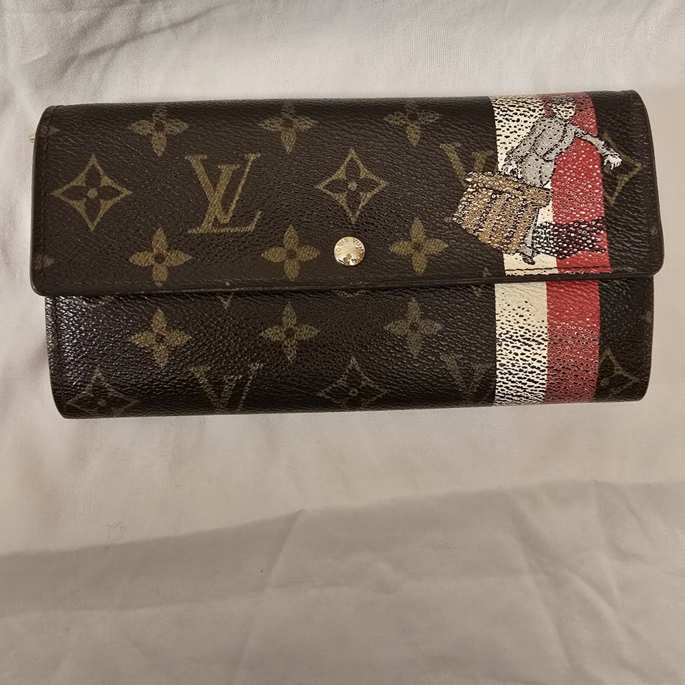 Louis Vuitton Portefeuille Sara Long Wallet Canvas.